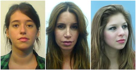 Leticia Siciliani, Flor Peña y Romina Malaspina. Foto: Twitter/LaFotoDelDNI