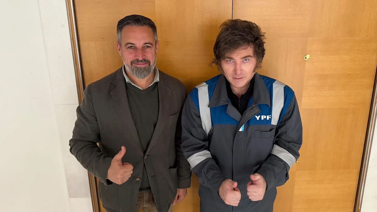 Javier Milei junto a Santiago Abascal.
