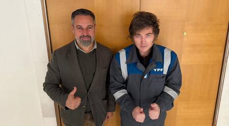 Javier Milei junto a Santiago Abascal.