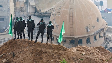 Terroristas de Hamás. Foto: Reuters/Ramadan Abed