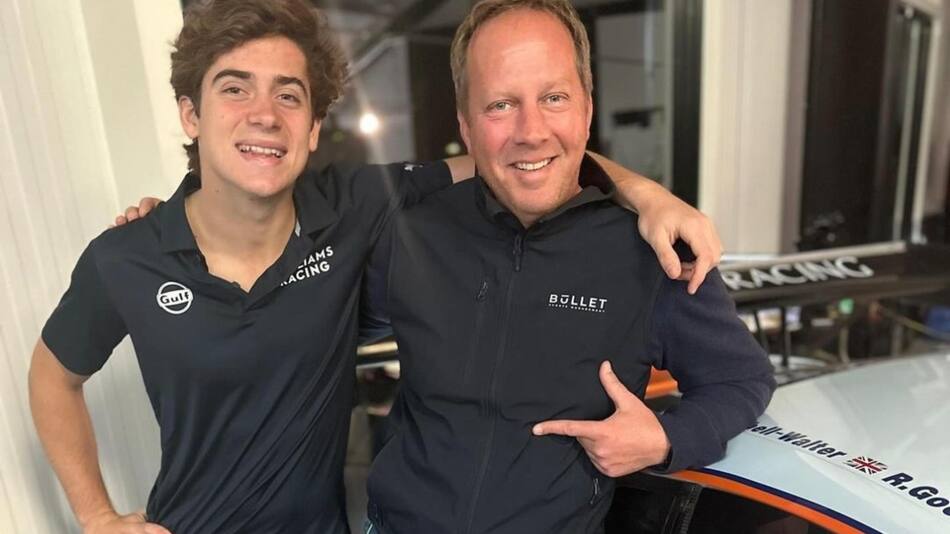 Franco Colapinto y Jamie Campbell-Walter. Foto: Instagram @francocolapinto.