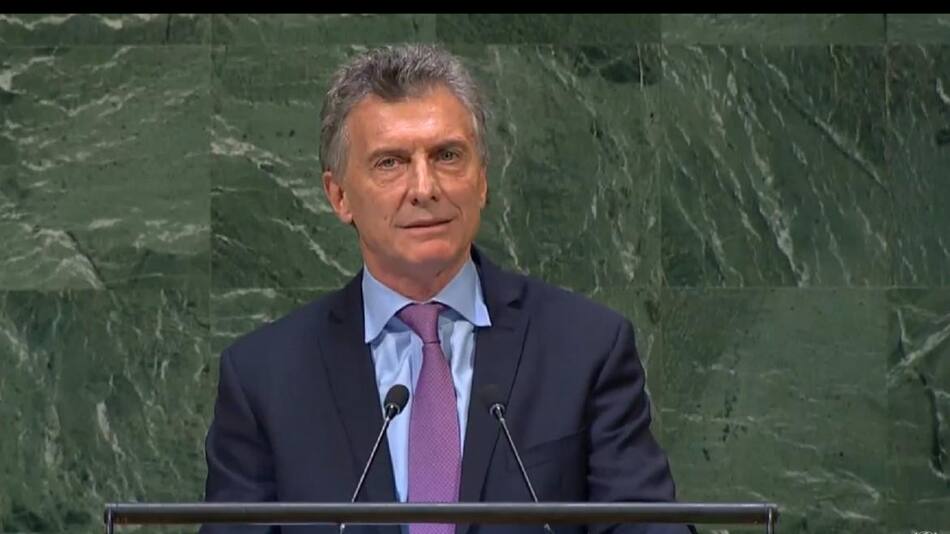 Mauricio Macri en la ONU, captura YouTube