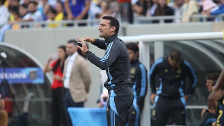 Lionel Scaloni, Argentina vs Ecuador. Foto: EFE.