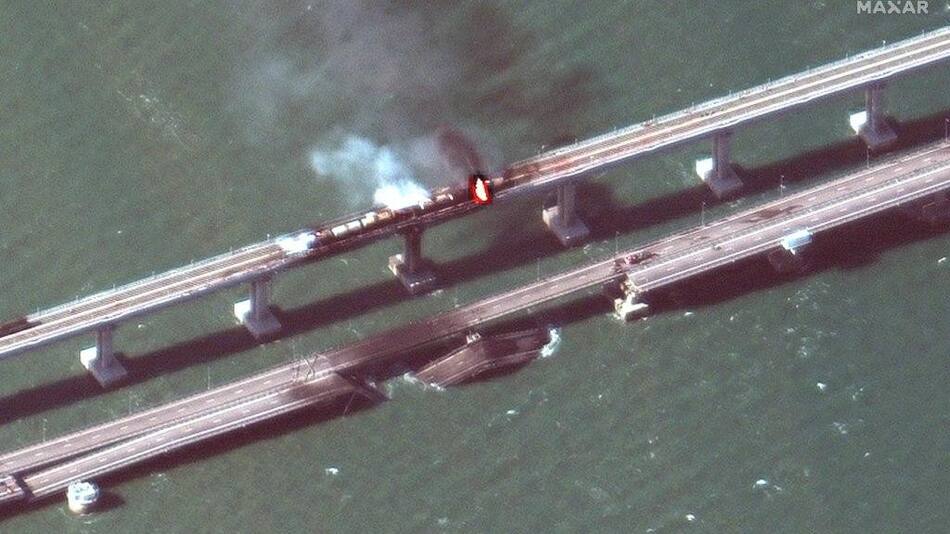 Explosión en puente de Crimea. Foto: NA.