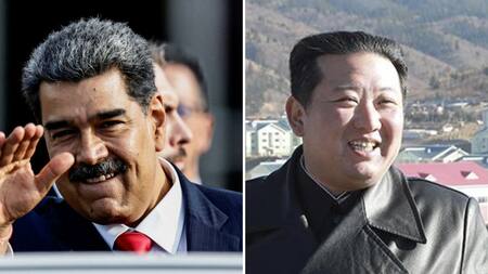 Nicolás Maduro, presidente de Venezuela y Kim Jong-Un, presidente de Corea del Norte. Foto: archivo.