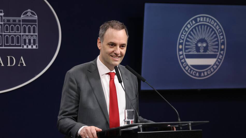 Manuel Adorni, vocero presidencial. Foto: Presidencia.