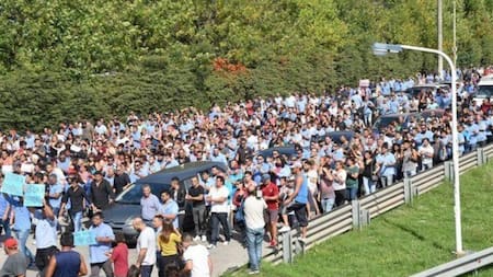 Sepelio de colectivero asesina, Foto Twitter Titulares