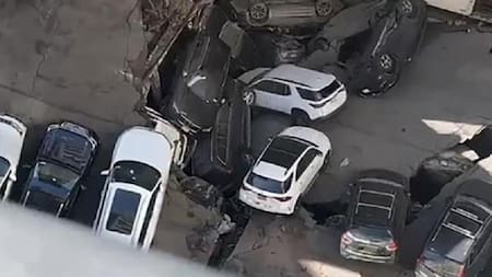 Derrumbe en estacionamiento en Nueva York, NA