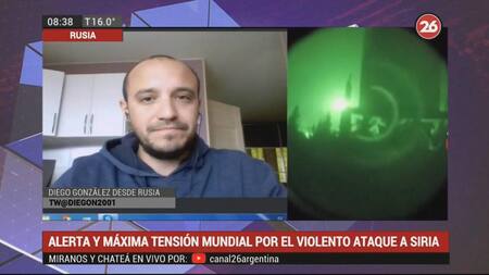 Diego González, argentino en Rusia tras ataque de EE.UU. a Siria (Canal 26)