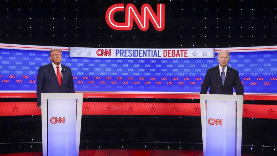 Trump y Joe Biden, debate presidencial en EEUU. Foto: EFE