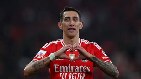 Ángel Di María en el Benfica. Foto: REUTERS.