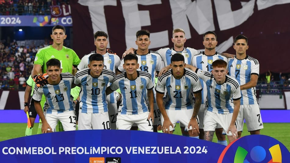 Formación Selección Argentina Sub 23 vs. Venezuela. Foto: X @Argentina.