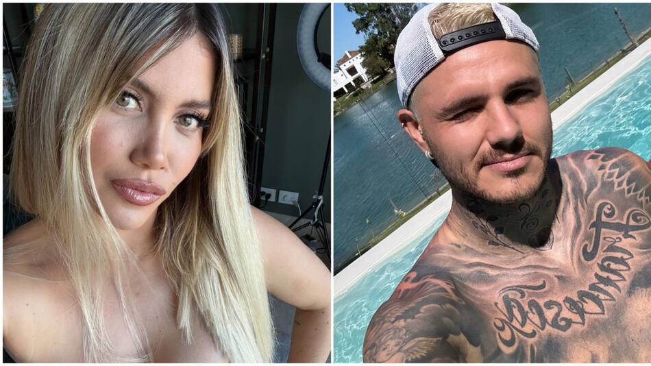 Wanda Nara y Mauro Icardi. Fotos: Instagram.