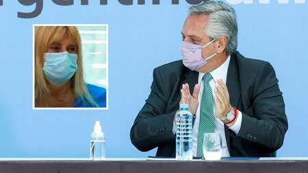 Marcela Losardo y Alberto Fernández