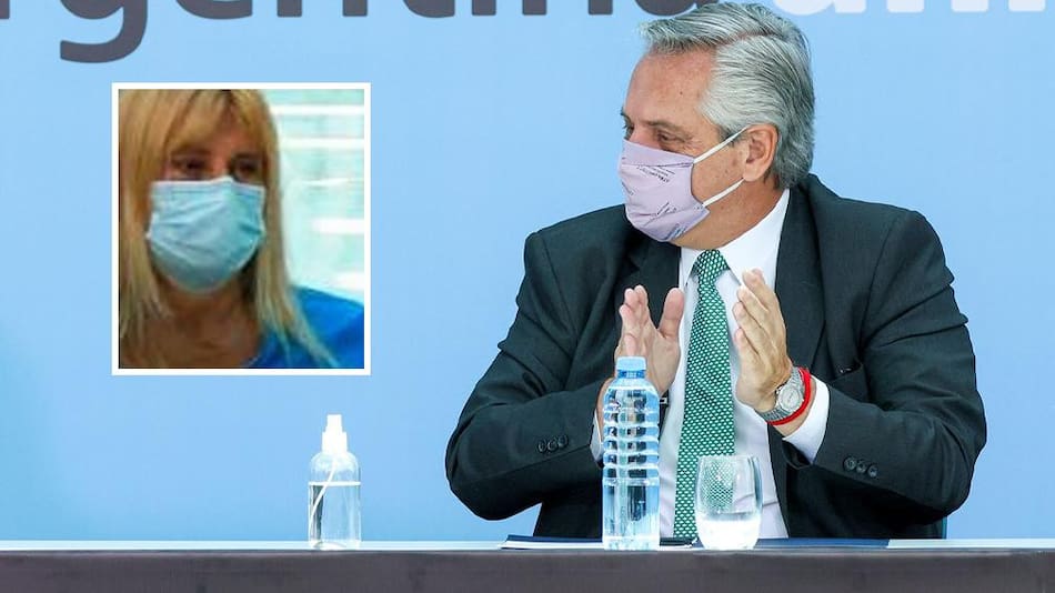Marcela Losardo y Alberto Fernández