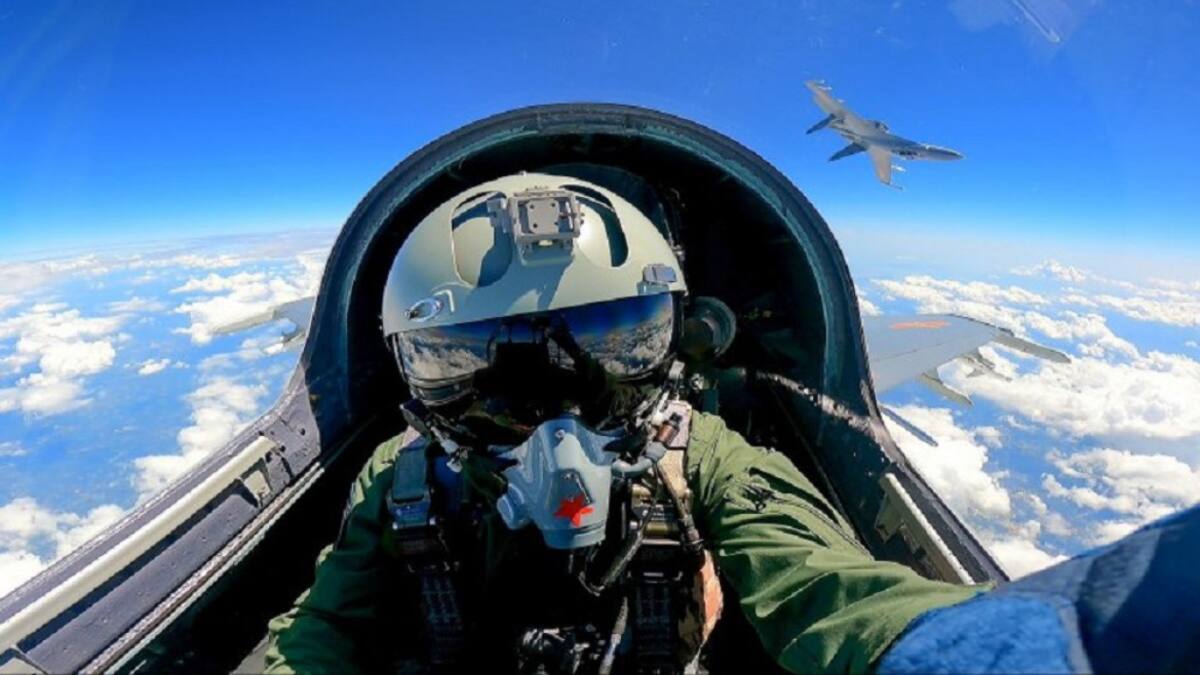 Avión de la Fuerza Aérea de China. Foto: NA.