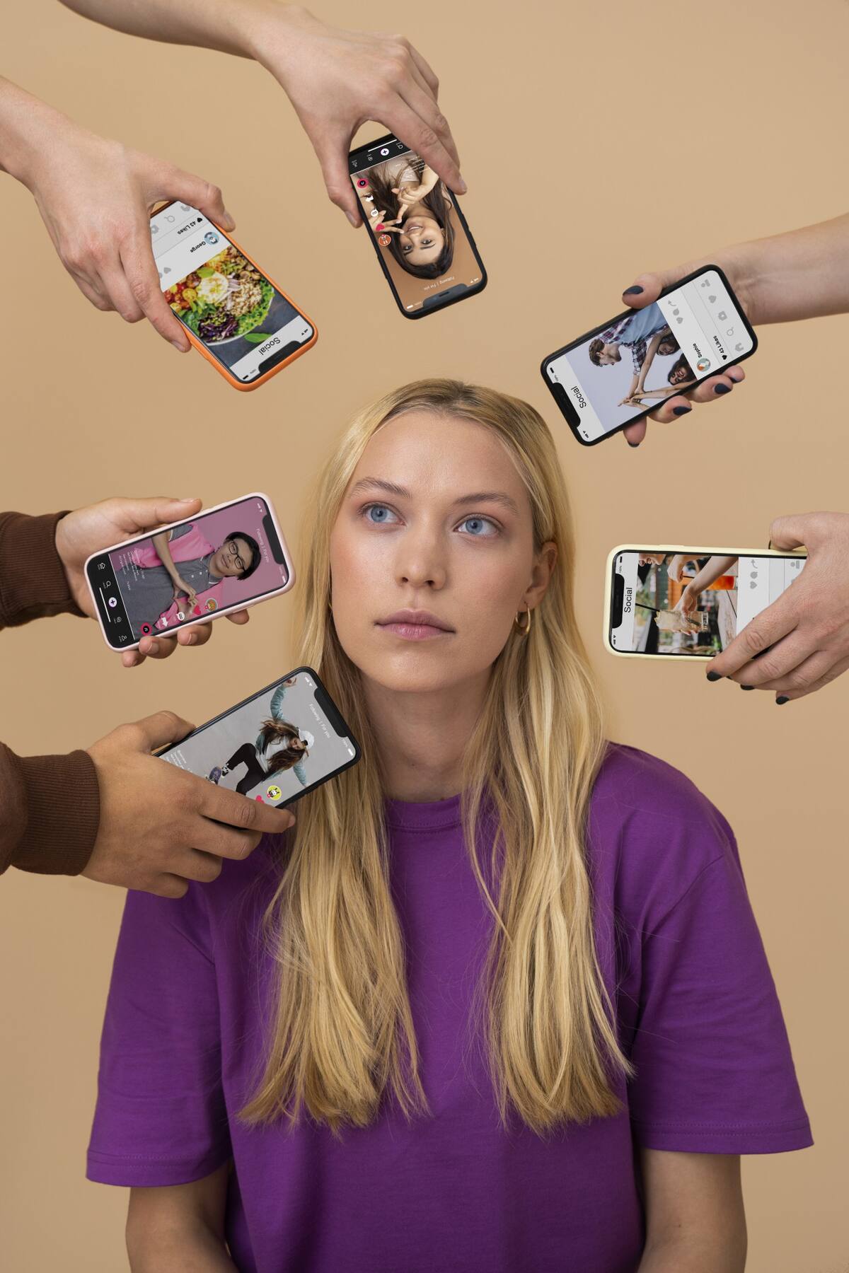 Redes sociales, uso de filtros. Foto Freepik.