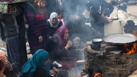 Hambruna en Gaza. Foto: EFE.