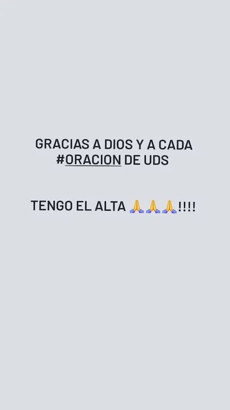 Mensajes de Silvina Scheffler por su internación por leptospirosis.
