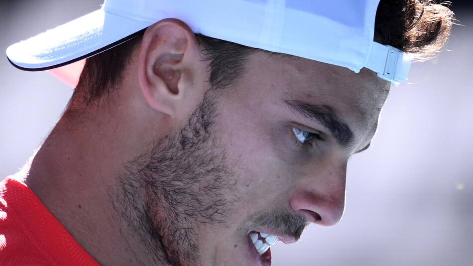 Francisco Cerúndolo en el Abierto de Australia. Foto: EFE.
