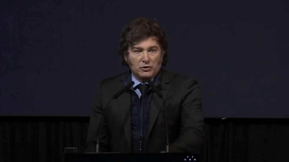 Discurso de Javier Milei. Foto: Presidencia
