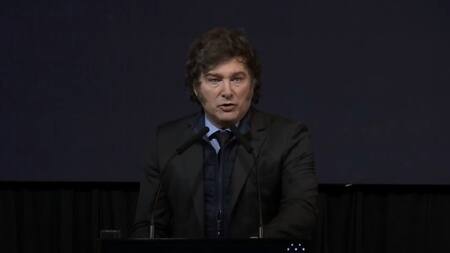 Discurso de Javier Milei. Foto: Presidencia