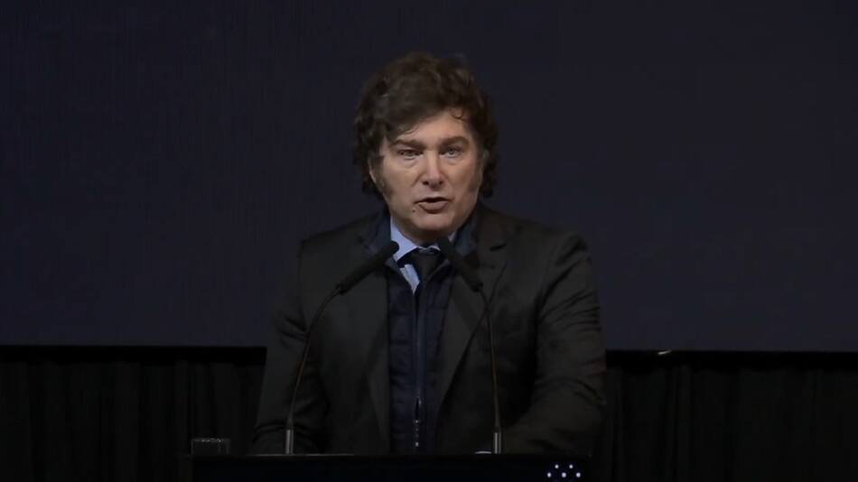 Discurso de Javier Milei. Foto: Presidencia