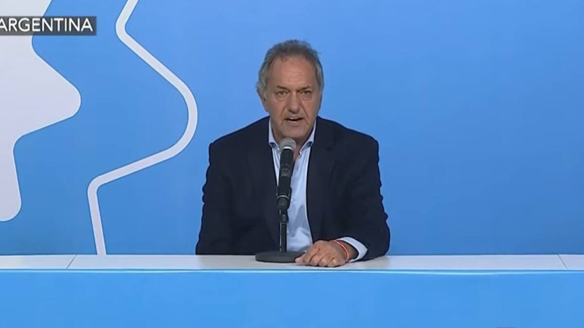 Daniel Scioli. Foto: captura Canal 26.