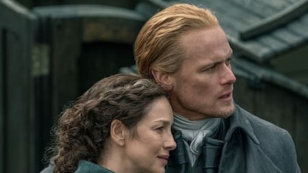 Outlander, Sam Heughan y Caitriona Balfe. Foto: Instagram /outlander_starz.