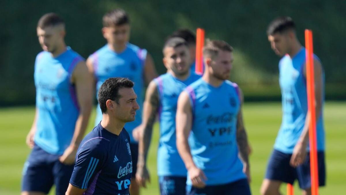 Selección Argentina, entrenamiento. Foto: REUTERS