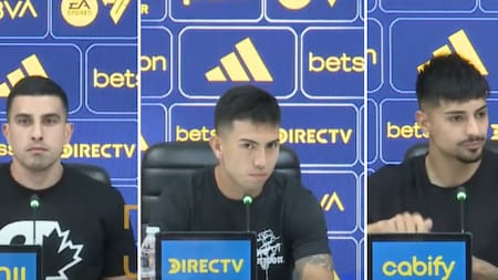 Rodrigo Battaglia, Alan Velasco y Williams Alarcón, refuerzos de Boca. Foto: captura