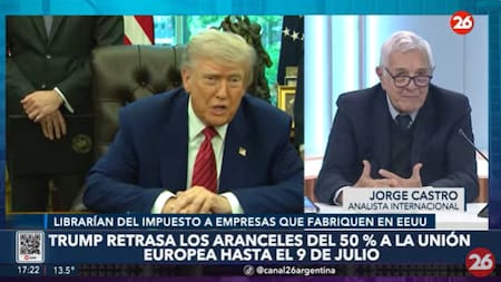 Jorge Castro sobre los aranceles de Trump a la Unión Europea. Foto: Captura de video.