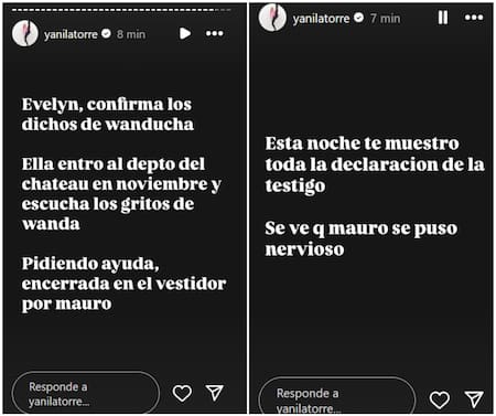 Las nuevas historias de Yanina Latorre contra Icardi y la China. Fotos: Instagram.