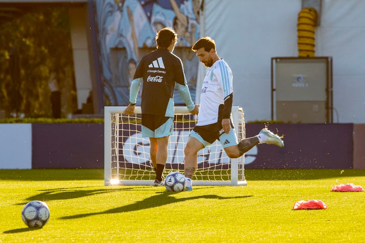 Último entrenamiento de Lionel Messi en la Selección Argentina antes de su despedida de la "Albiceleste".