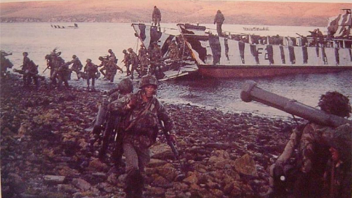 El desembarco británico en Malvinas