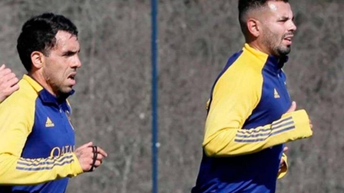 Carlos Tevez y Edwin Cardona