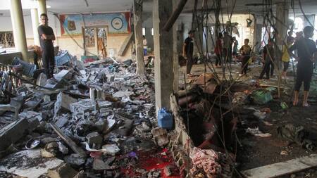 Israel bombardeó una escuela en Gaza. Foto: Reuters