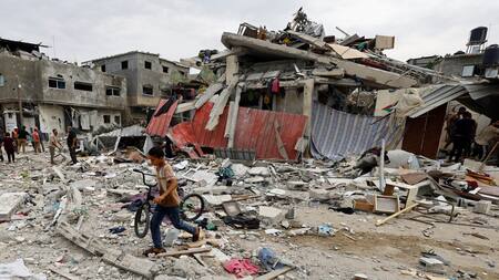 Gaza tras los bombardeos israelíes. Foto: Reuters.