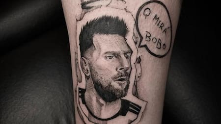 Tatuaje viral de Messi. Foto: Instagram/facundomusa.ttt