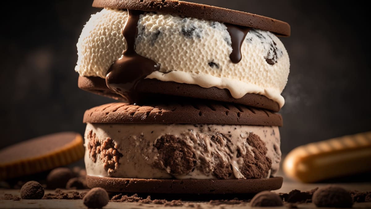 Alfajor helado.