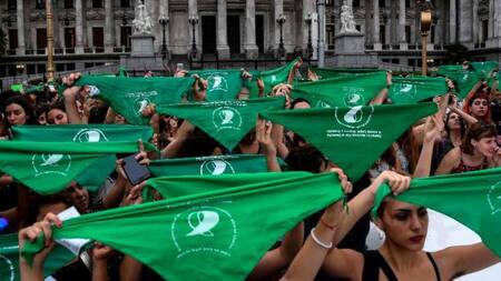 Pañuelazo por aborto frente al Congreso