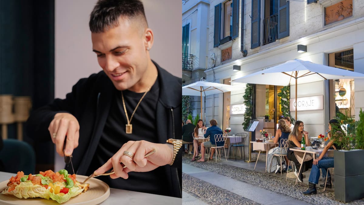 Menú fusión y vino propio: cómo es y cuánto cuesta comer en Coraje Milano, el restaurante de Lautaro Martínez en Italia