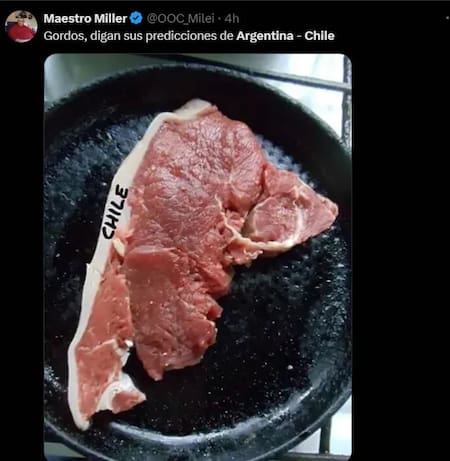 Memes del partido entre Argentina y Chile. Foto: X