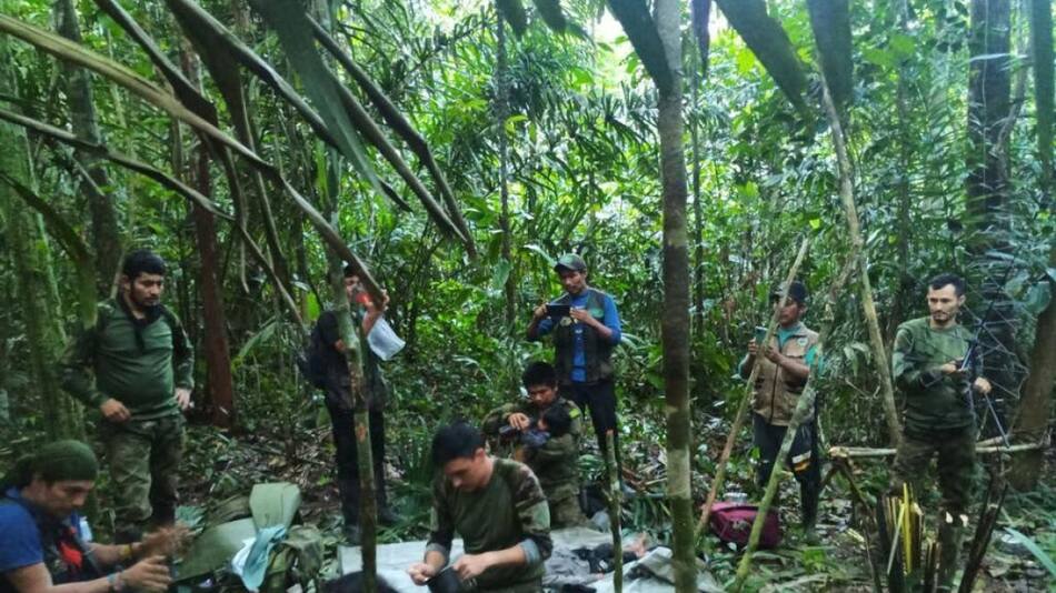 La imagen con la que Gustavo Petro confirmó el hallazgo de los niños en Colombia. Foto: Twitter.