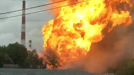 Incendio en una central termoeléctrica en Moscú