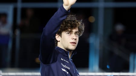 La llegada de Franco Colapinto al circuito de Las Vegas. Foto: Reuters.