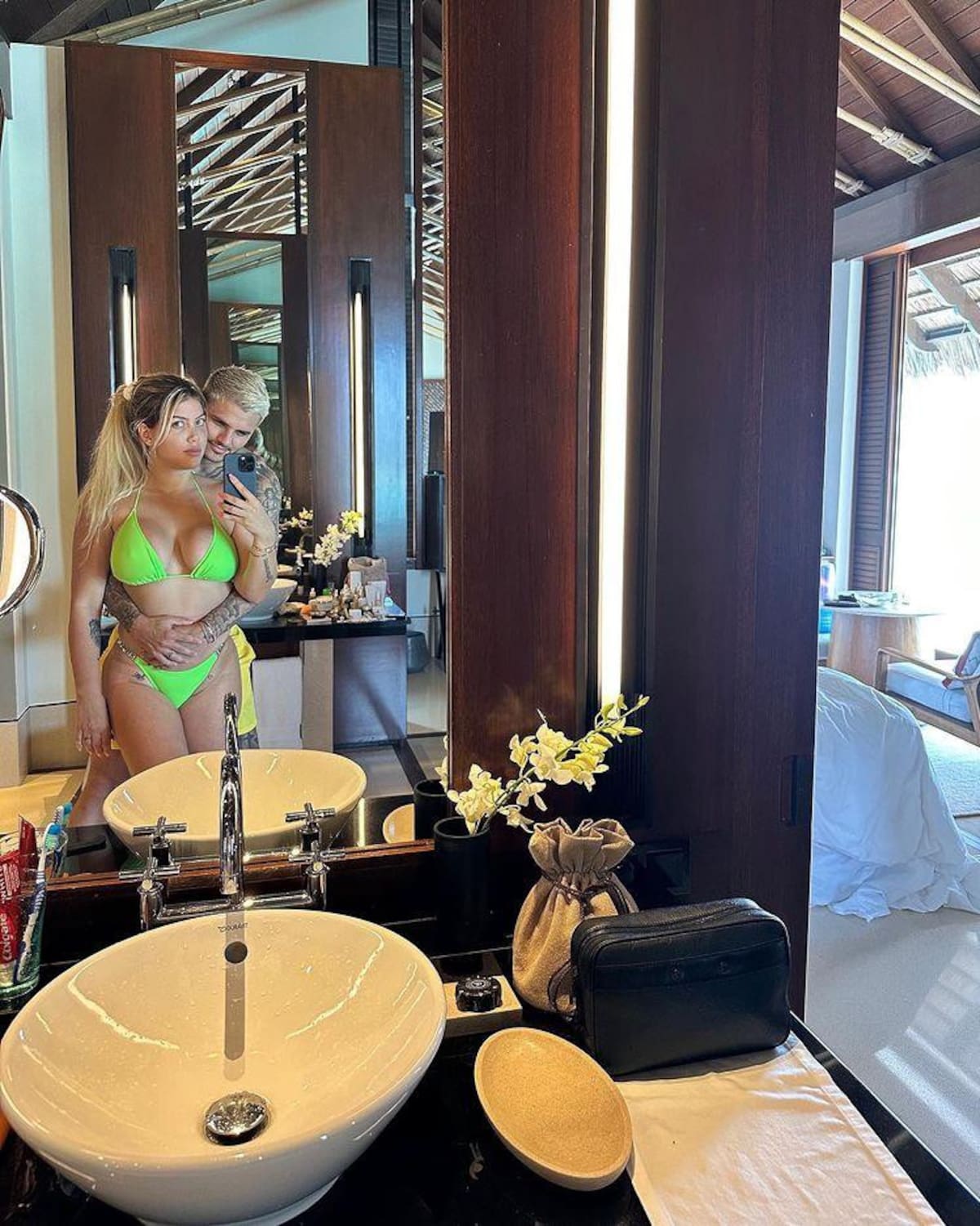 Wanda Nara y Mauro Icardi en las Islas Maldivas. Foto: Instagram @mauroicardi.