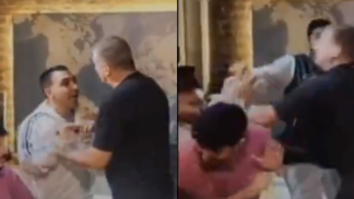 Pelea entre el Turco García y uno de los invitados de su programa. Fotos: Captura video.