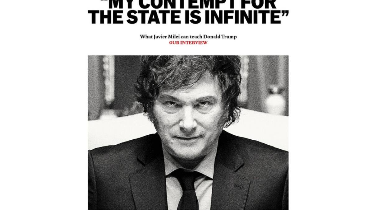 Javier Milei en la tapa de The Economist. Foto: The Economist / Anita Pouchard Serra