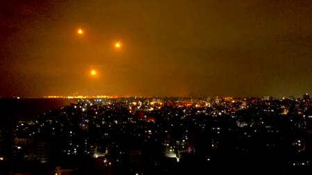Imágenes misteriosas sobre el cielo de Gaza. Foto: Twitter @MistOcultos